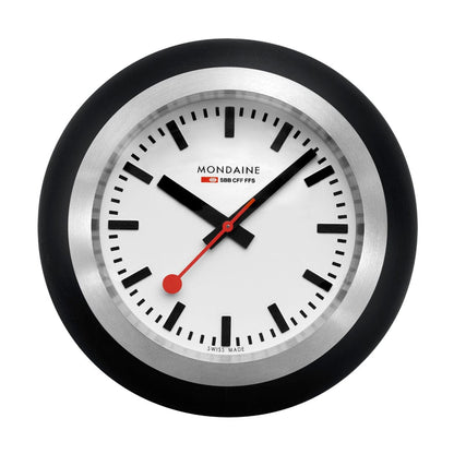 Mondaine Globe Clock A660.30335.16SBO Armbanduhr Schwarz • Schweizer Quarzwerk • Bauhaus-Design, Bild 4
