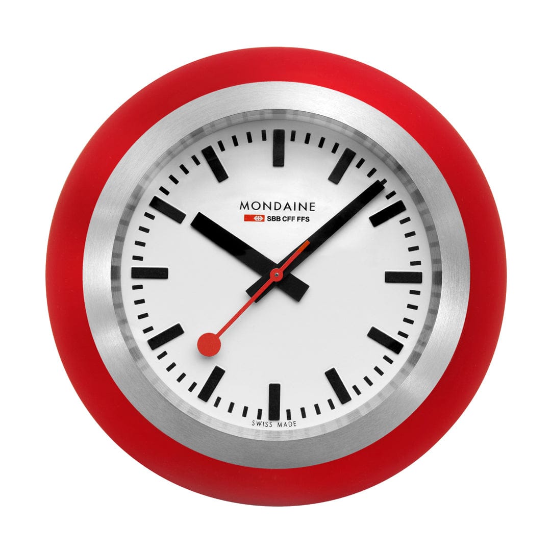 Mondaine Globe Clock A660.30335.16SBP Armbanduhr Rot • Schweizer Quarzwerk • Bauhaus-Design, Bild 4