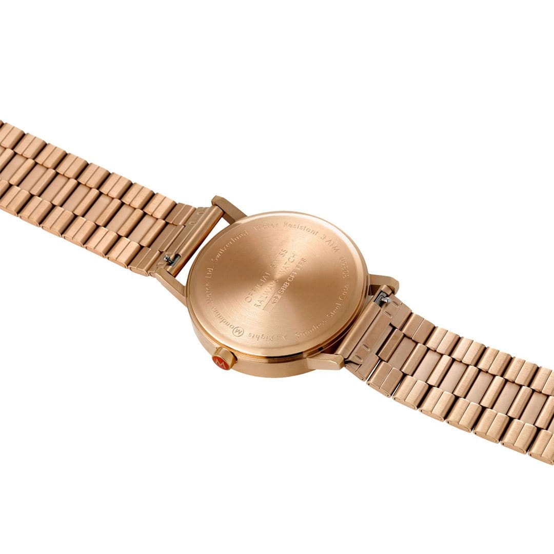 Mondaine Classic A660.30360.16SBR Herrenuhr Schwarz/Roségold • Schnellwechselsystem • Swiss Made, Bild 3