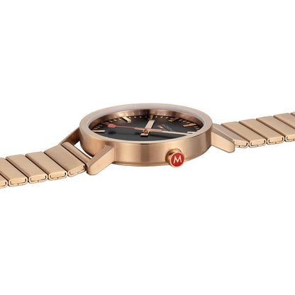 Mondaine Classic A660.30360.16SBR Herrenuhr Schwarz/Roségold • Schnellwechselsystem • Swiss Made, Bild 4