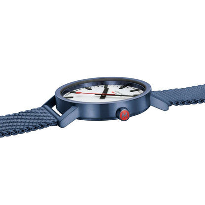 Mondaine Classic A660.30360.1BSBM Unisex Armbanduhr Blau • Gehärtetes Mineralglas • BackLight-Technologie, Bild 4