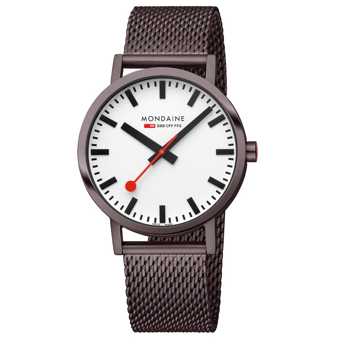 Mondaine Classic A660.30360.1BSBZ Herrenuhr Braun • Mineralglas mit BackLight • Swiss Made, Bild 7