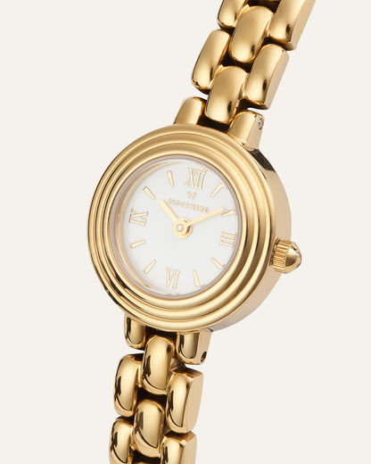 Mockberg Antique Watch MB0181 Damen Armbanduhr Gold • Römische Ziffern • Mineralglas, Bild 4