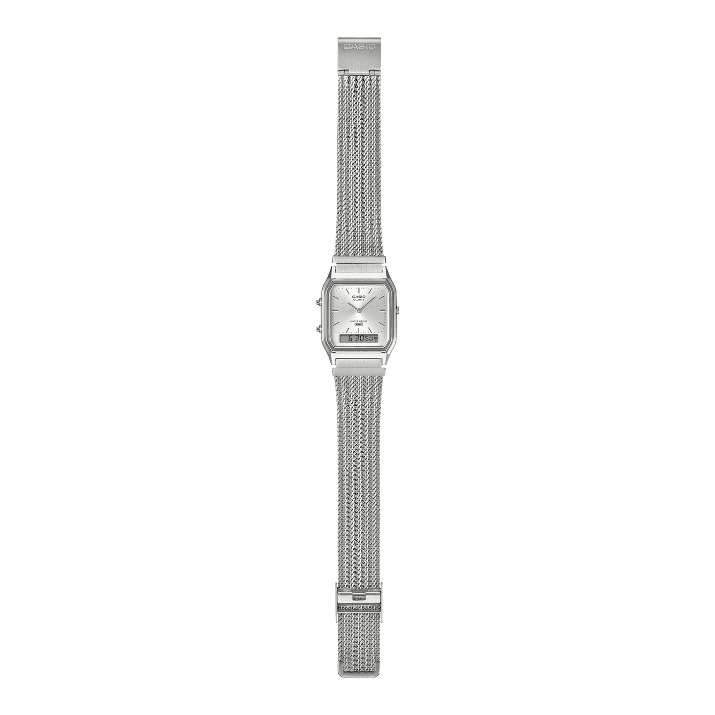 Casio Vintage AQ-230EM-7AEF Armbanduhr Silber • Mesh-Armband • Analog-Digital, Bild 7