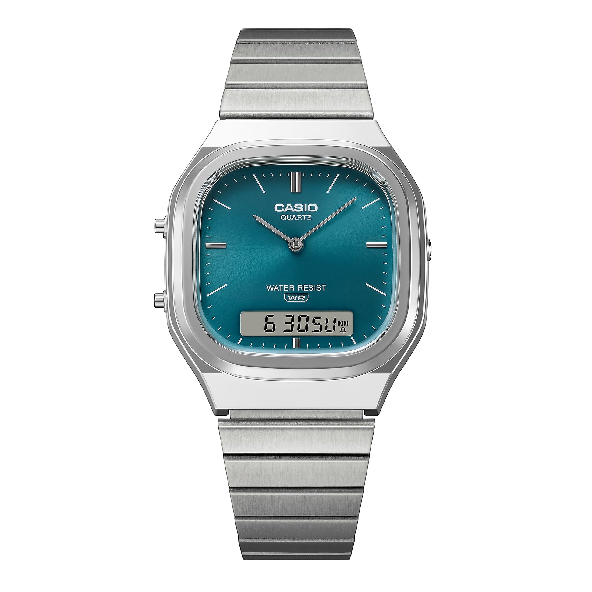 Casio Vintage AQ-240E-3AEF Armbanduhr Silber • Analog-Digital • Retro-modernes Design, Bild 8