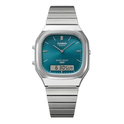 Casio Vintage AQ-240E-3AEF Armbanduhr Silber • Analog-Digital • Retro-modernes Design, Bild 8