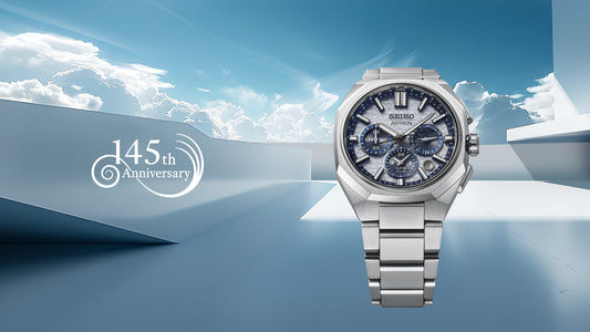 Seiko Astron HAB004J1 Herren Solaruhr Silber/Blau • GPS Solar Chronograph • Limited Edition