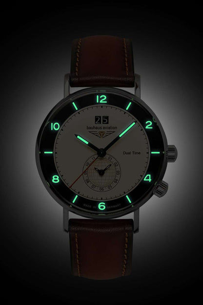 Bauhaus Aviation 2446-2 Herren Armbanduhr • Schweizer Quarzwerk • Vintage Pilotendesign, Bild 2