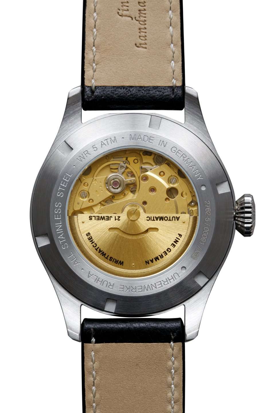 Bauhaus Aviation 2762-5 Herrenuhr Schwarz • Automatikwerk Miyota 8215 • Made in Germany, Bild 2