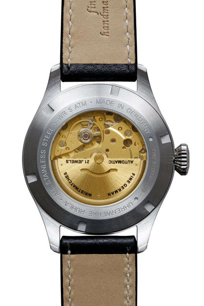 Bauhaus Aviation 2762-5 Herrenuhr Schwarz • Automatikwerk Miyota 8215 • Made in Germany, Bild 2