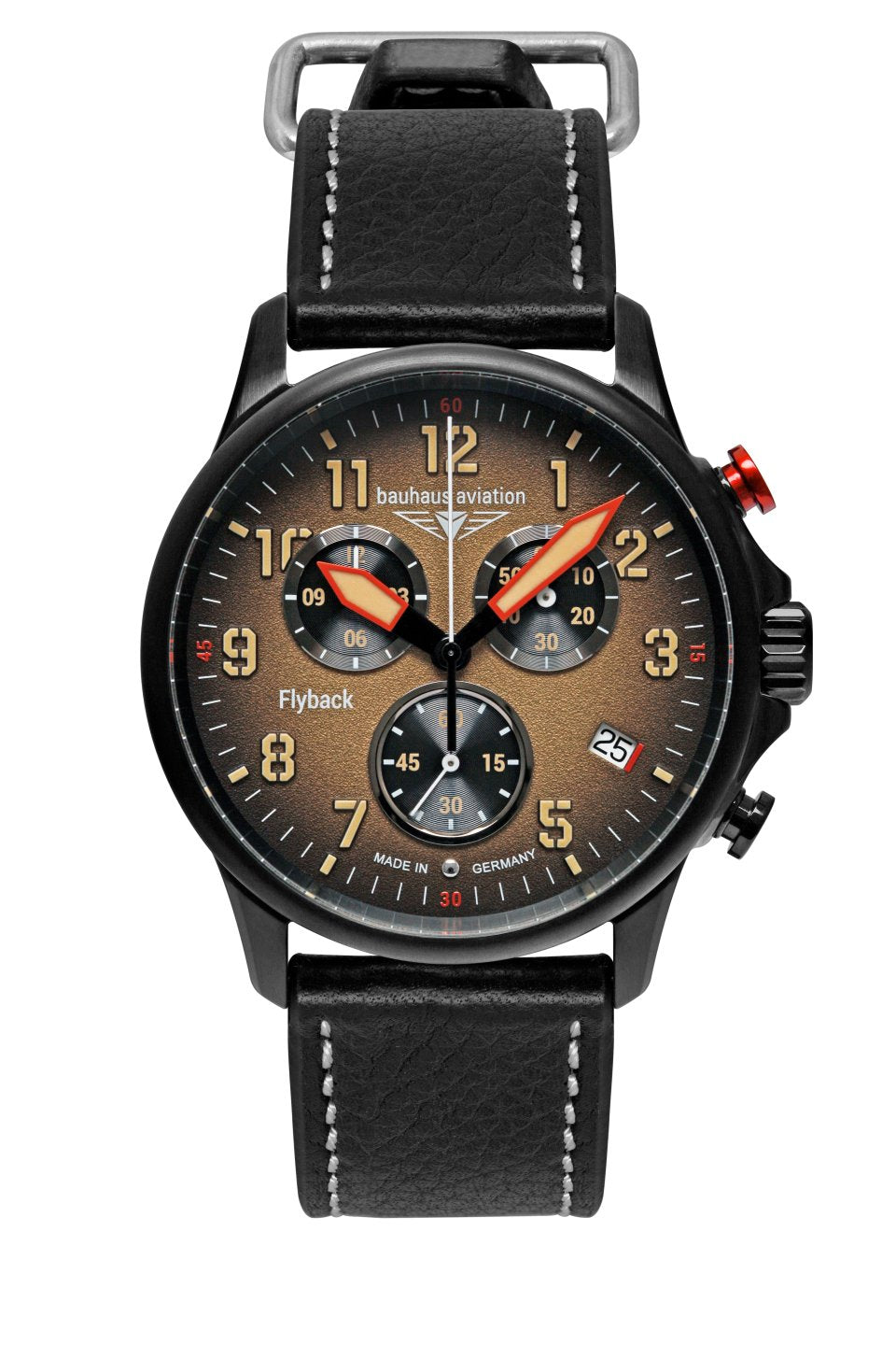 Bauhaus 2888-5 Aviation Herren Chronograph • Flyback-Funktion • Schweizer Quarzwerk ETA