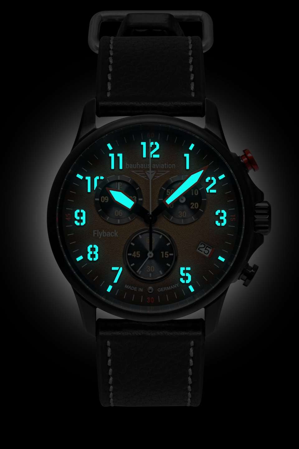 Bauhaus 2888-5 Aviation Herren Chronograph • Flyback-Funktion • Schweizer Quarzwerk ETA, Bild 2