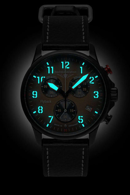 Bauhaus 2888-5 Aviation Herren Chronograph • Flyback-Funktion • Schweizer Quarzwerk ETA, Bild 2