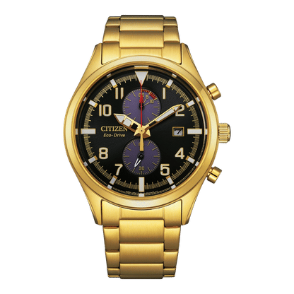 Citizen CA7022-87E Eco-Drive Herrenuhr Gold • Chronograph • 10 bar wasserdicht
