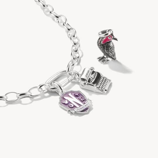 Mercoledì Corvo Charm Pendente Zirconia 925 Argento Sterling - Thomas Sabo Modello: CC1318-691-11