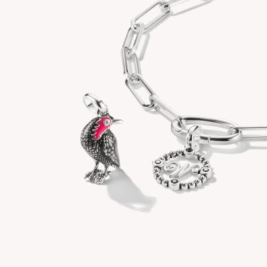 Mercoledì Corvo Charm Pendente Zirconia 925 Argento Sterling - Thomas Sabo Modello: CC1318-691-11