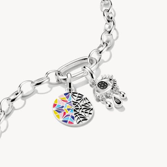 Ciondolo Charm Wednesday Lacrime Nere Zirconia Argento Riciclato Connect - THOMAS SABO Modello: CC1319-643-11