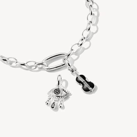 Ciondolo Charm Wednesday Lacrime Nere Zirconia Argento Riciclato Connect - THOMAS SABO Modello: CC1319-643-11
