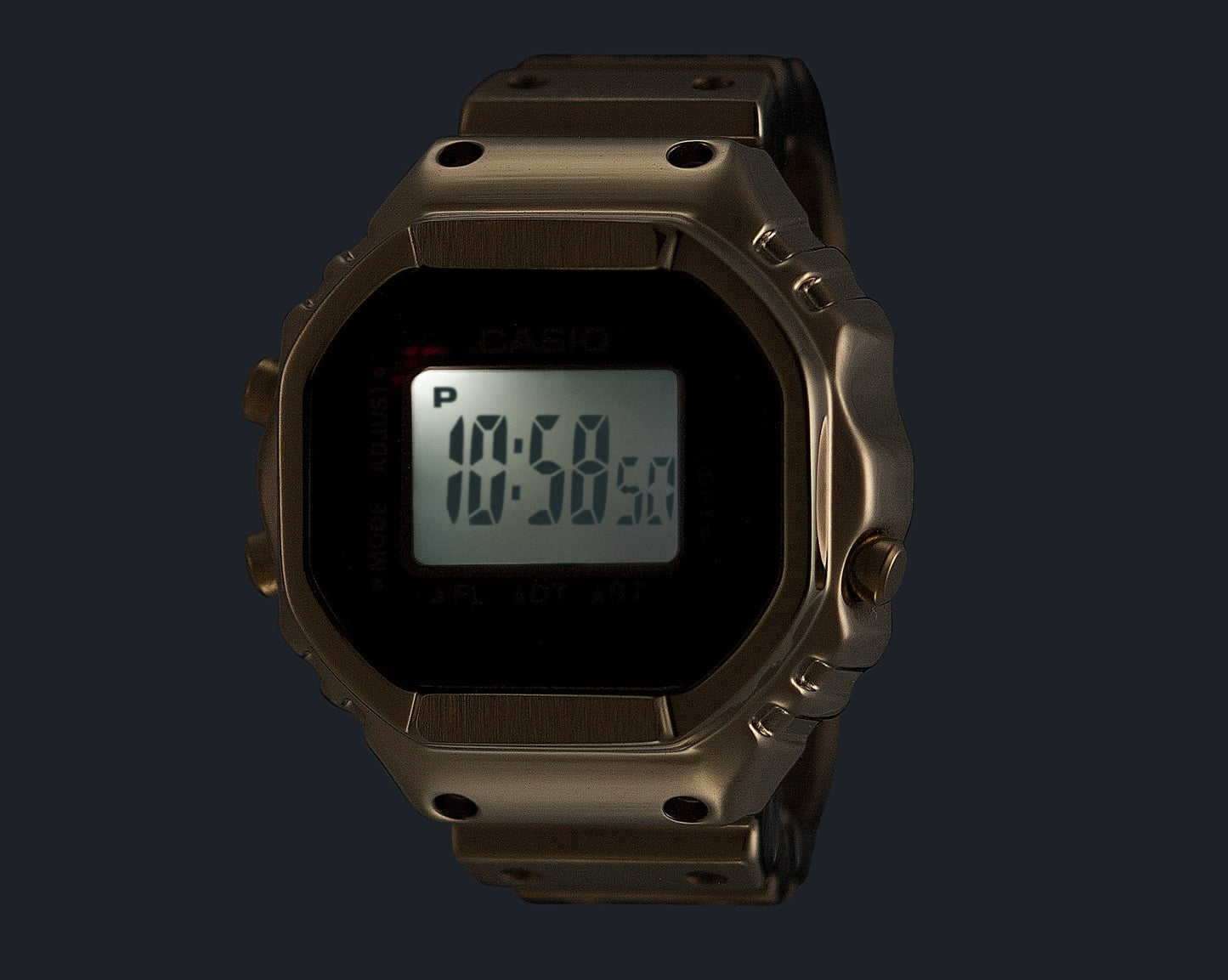 Casio CRW-001G-9ER Ringuhr Digital Goldfarben • Goldionenbeschichtung • Dual-Zeit & Stoppuhr, Bild 6