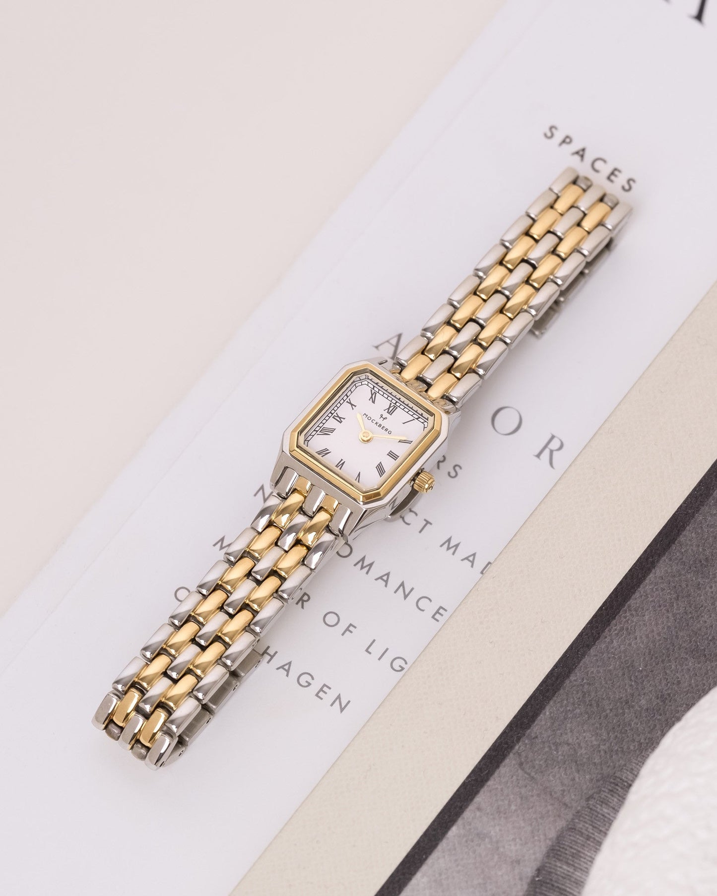 Mockberg Classic BIC MO336 Damen Armbanduhr Weiß • Mineralglas • Goldfarben Gliederarmband, Bild 9