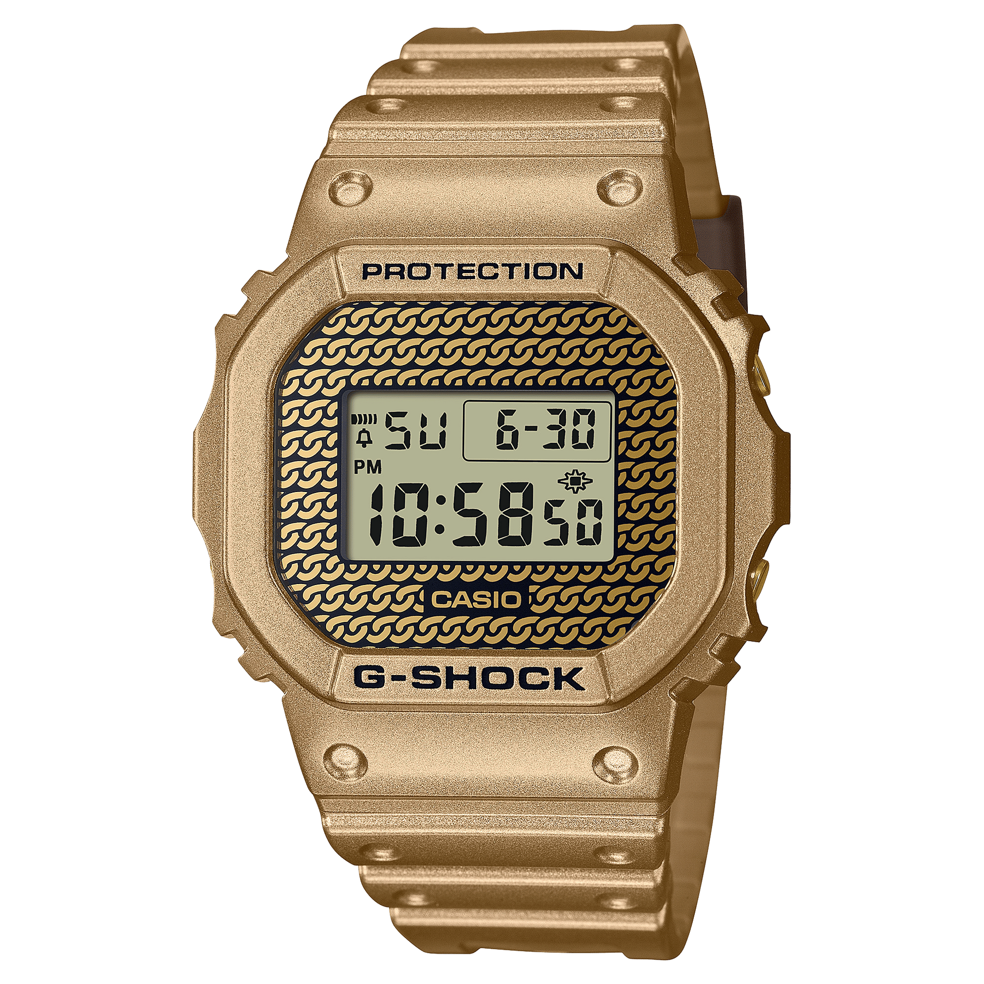 Casio G-Shock DWE-5600HG-1ER Herrenuhr Gold Chain Box Set • Wechselbare Lünetten und Bänder • Hip-Hop-Design, Bild 2