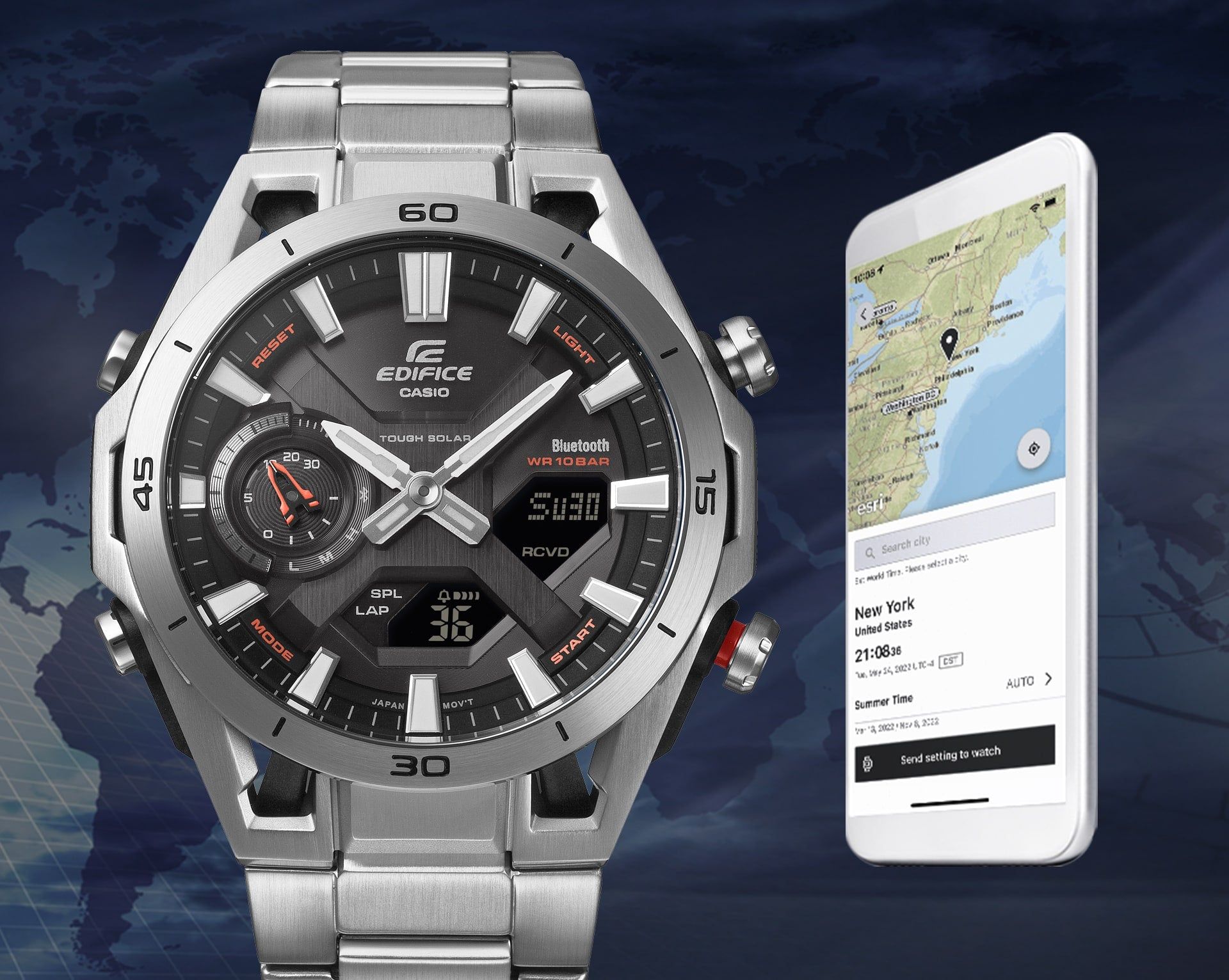 Casio Edifice Sospensione ECB-2300D-1AEF Herrenuhr • Tough Solar • Bluetooth Smartphone-Link, Bild 8