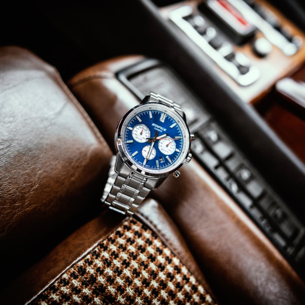 Casio EFR-575D-2AEF Edifice Herrenuhr Stahl/Blau • Chronograph • Mineralglas, Bild 4