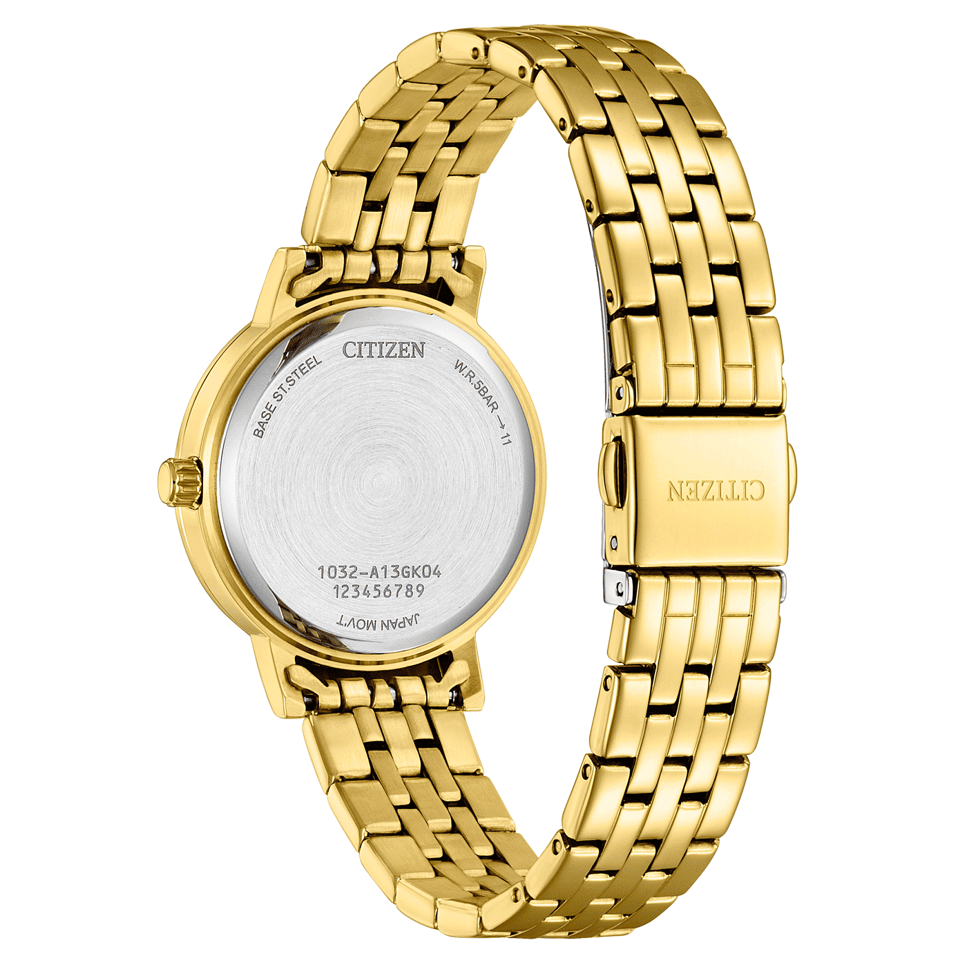 Citizen Elegance EL3102-50D Damenuhr Weiß • Perlmutt-Zifferblatt • Vergoldetes Edelstahlarmband, Bild 3