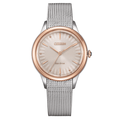 Citizen L EM1156-80X Damenuhr Weiß • Eco-Drive Solarwerk • Saphirglas
