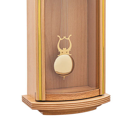 AMS Funk F5015/18 Wanduhr • Buchelackiert Holzgehäuse • Pendel mit Westminster-Schlagwerk