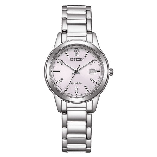 Citizen FE1241-71Z Damen Eco-Drive Elegance Armbanduhr Rosa • Solarbetrieben • Datumsanzeige