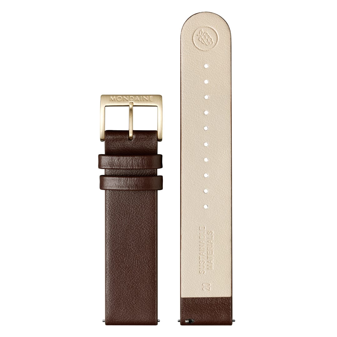Mondaine evo2 MSE.40112.LGV Herrenuhr Braun • Saphirglas • Veganes Traubenleder, Bild 9