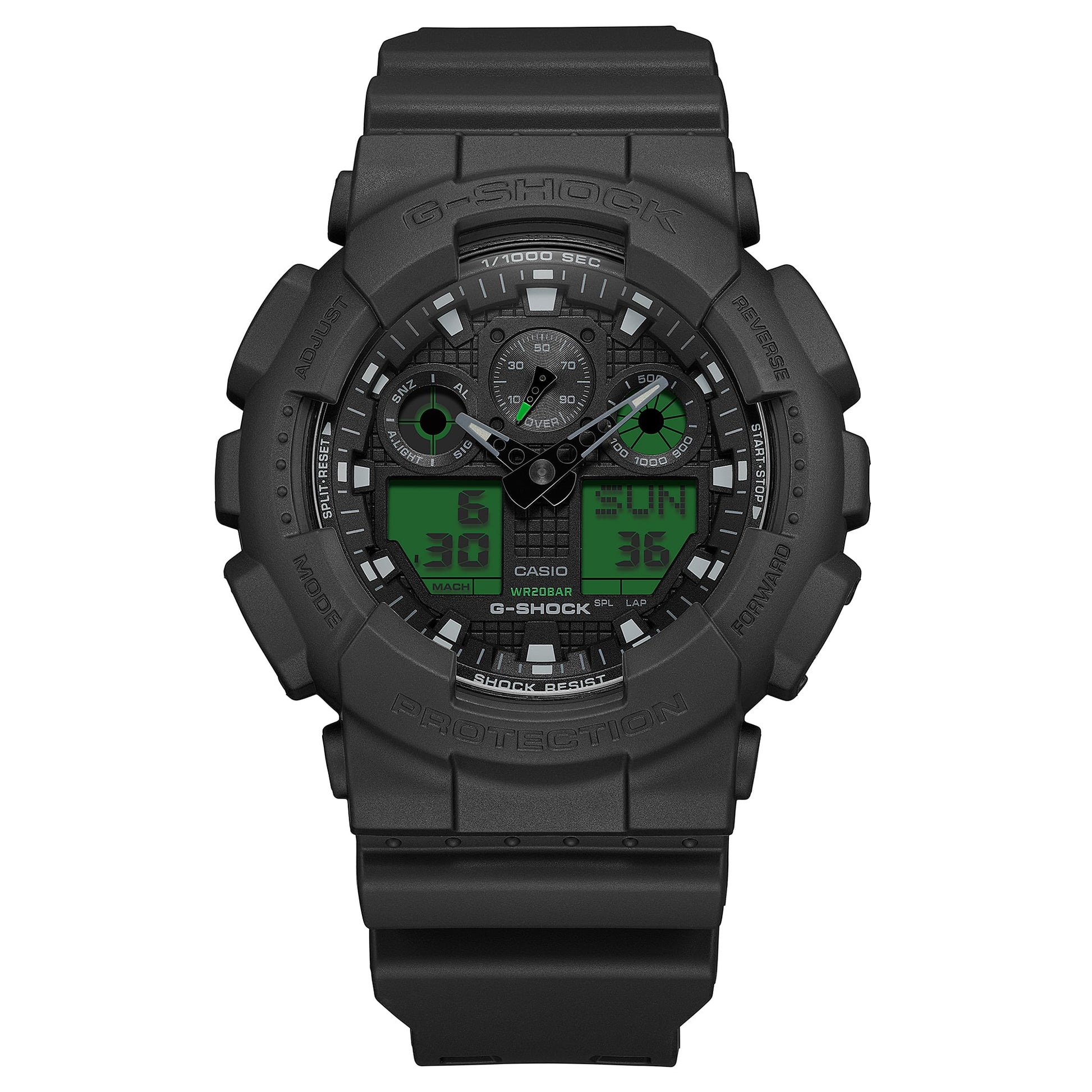 Casio G-Shock GA-100BEG-1AER Herren Armbanduhr Schwarz • Stoßfestes Resingehäuse • 200 m Wasserdichtigkeit, Bild 5