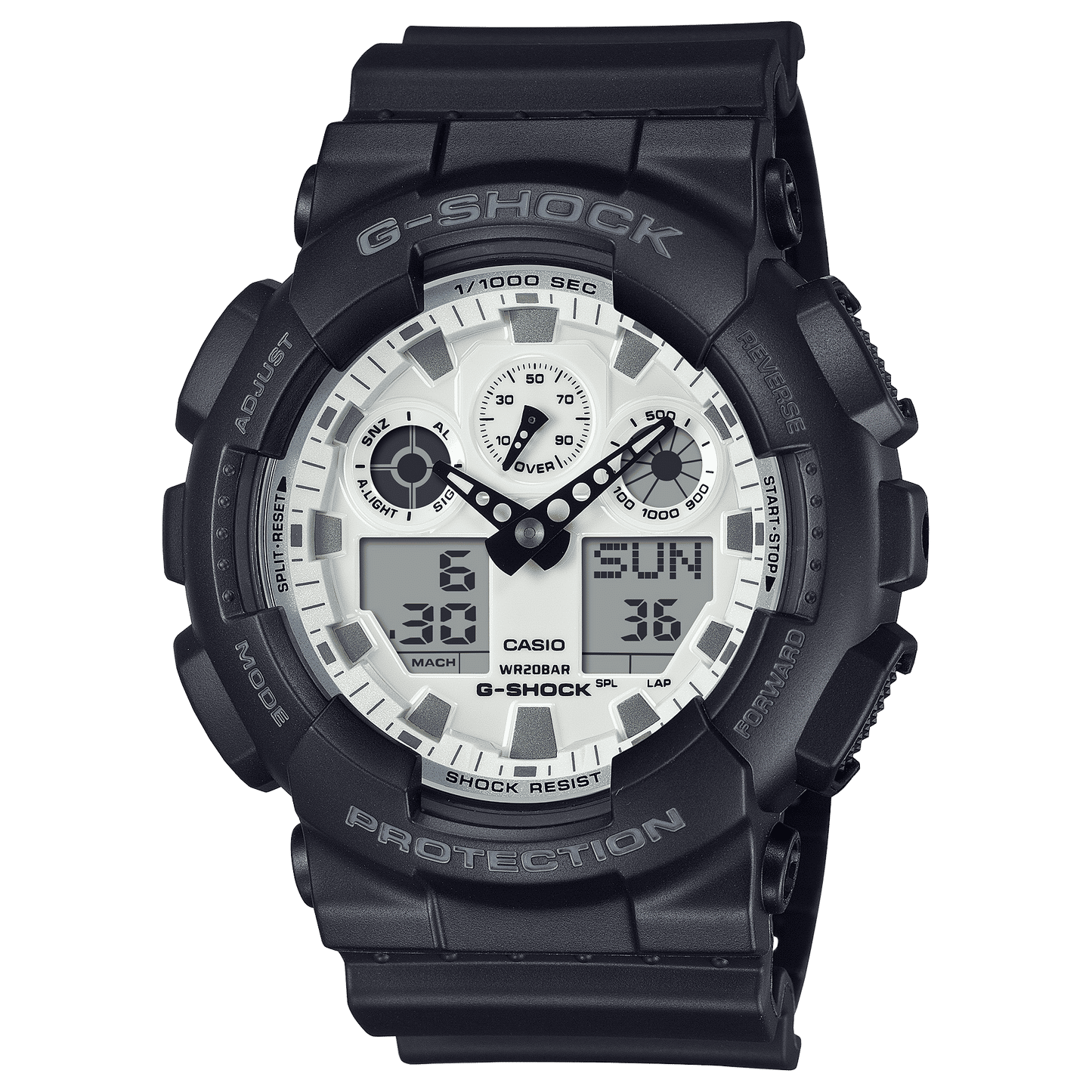 Casio G-Shock GA-100WD-1AER Herrenuhr • Stoßfest & 20 bar wasserdicht • Analog-Digital, Bild 2