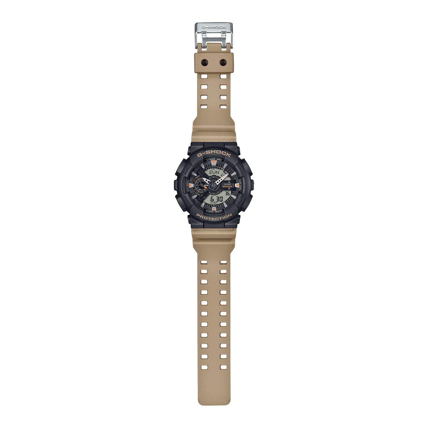 Casio GA-110TU-1A5ER G-Shock Classic Herrenuhr Schwarz/Beige • Stoßfest & 20 ATM • Analog-Digital, Bild 3