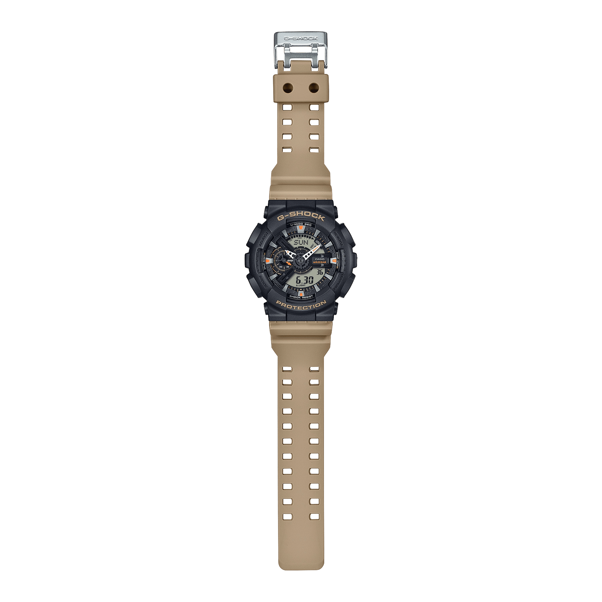 Casio GA-110TU-1A5ER G-Shock Classic Herrenuhr Schwarz/Beige • Stoßfest & 20 ATM • Analog-Digital, Bild 3