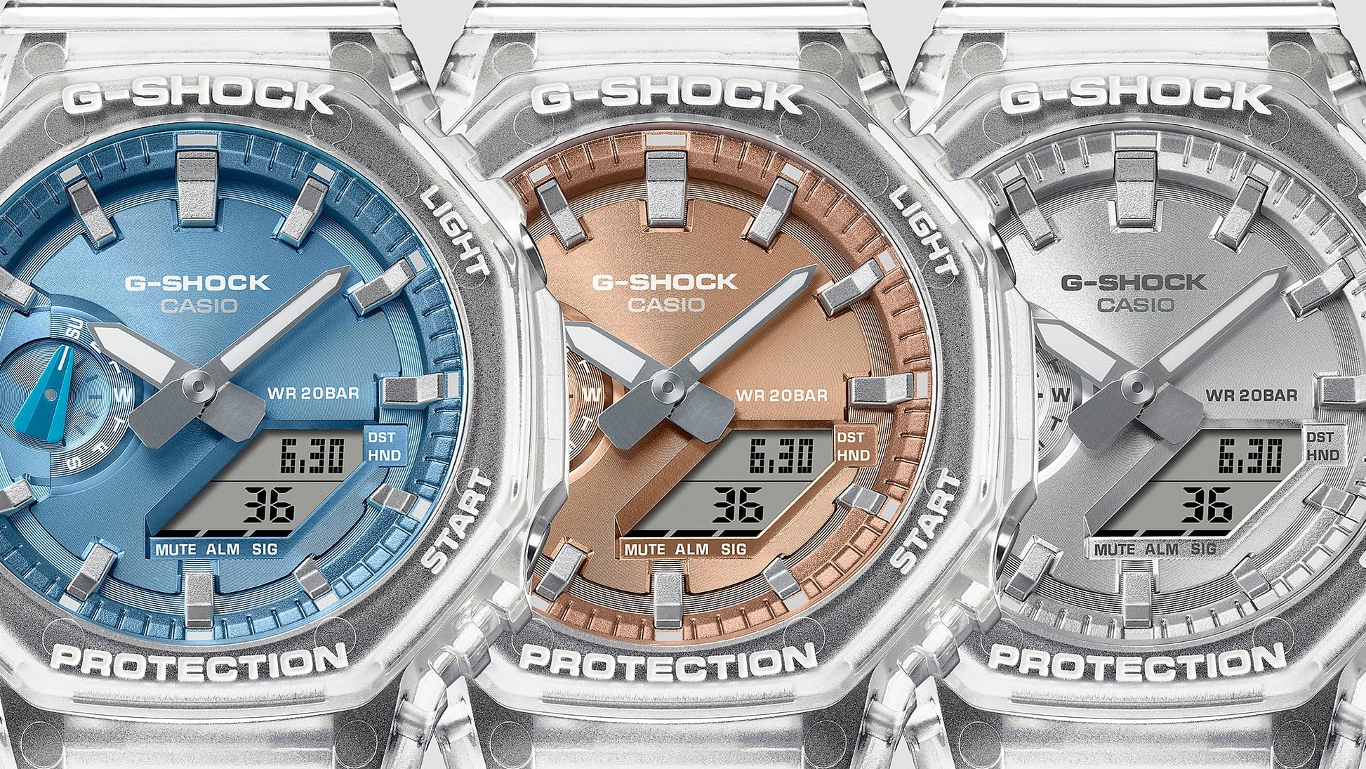 Casio G-Shock Classic GA-2100BM-7A2ER Herrenuhr • Transluzentes Resin-Design • 20 bar wasserdicht, Bild 4