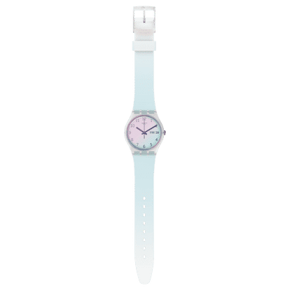 Swatch Originals GE713 Damen Armbanduhr Hellblau • Swatch Solar Spectrum Glas • Leichtes Silikonarmband, Bild 4