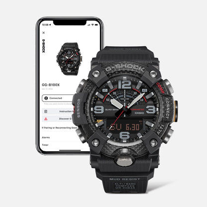 Casio G-Shock Mudmaster GG-B100X-1AER Herrenuhr Schwarz • Kohlefaserverstärktes Gehäuse • Digitaler Kompass & Höhenmesser