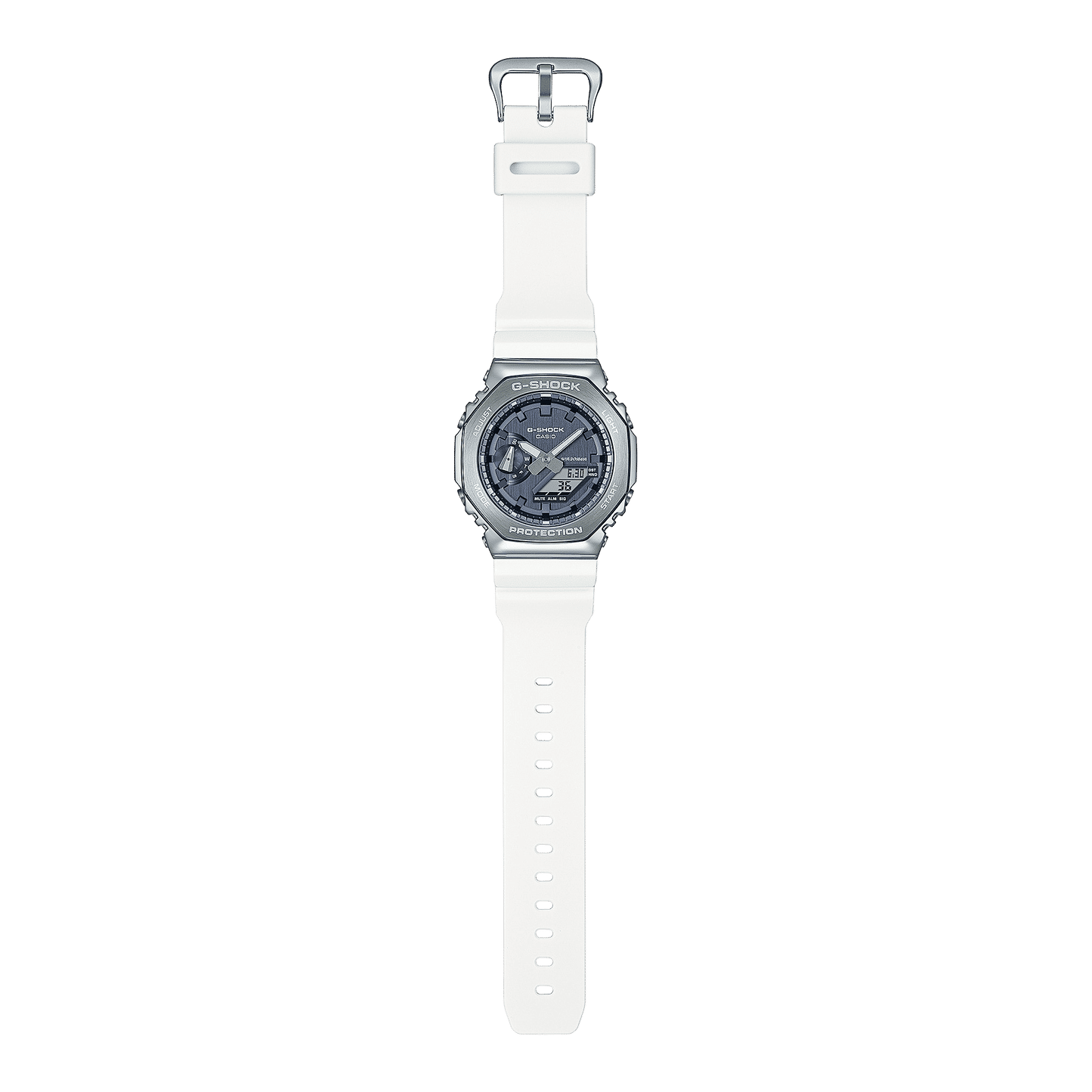 Casio GM-2100WS-7AER G-Shock Classic Herrenuhr Weiß • Metallverkleidung & Mineralglas • Stoßfest bis 20 bar, Bild 3