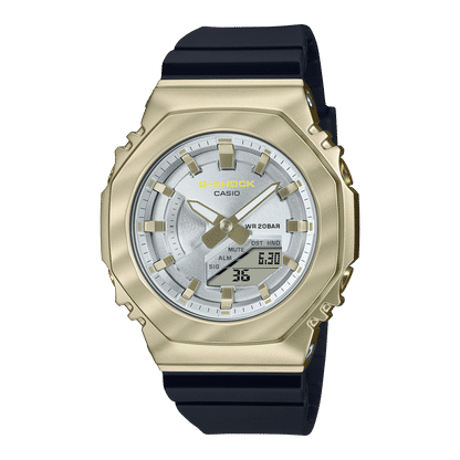 Casio G-Shock Octagon GM-S2100BC-1AER Damen • Metallgehäuse mit Gelbgold-Lünette • Analog-Digital, Bild 2