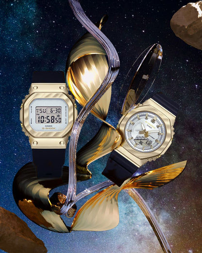 Casio G-Shock GM-S5600BC-1ER Damen • Metalllünette Gelbgold • 20 bar wasserdicht, Bild 11