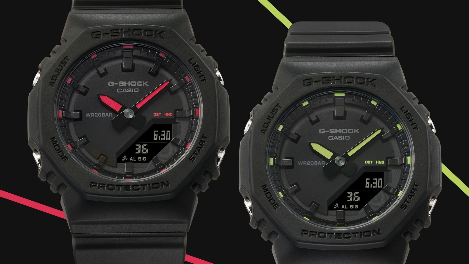 Casio G-Shock GMA-P2100SA-1A1ER Damen Armbanduhr Schwarz • Biobasiertes Resin • Neobrite Leuchtzeiger, Bild 4