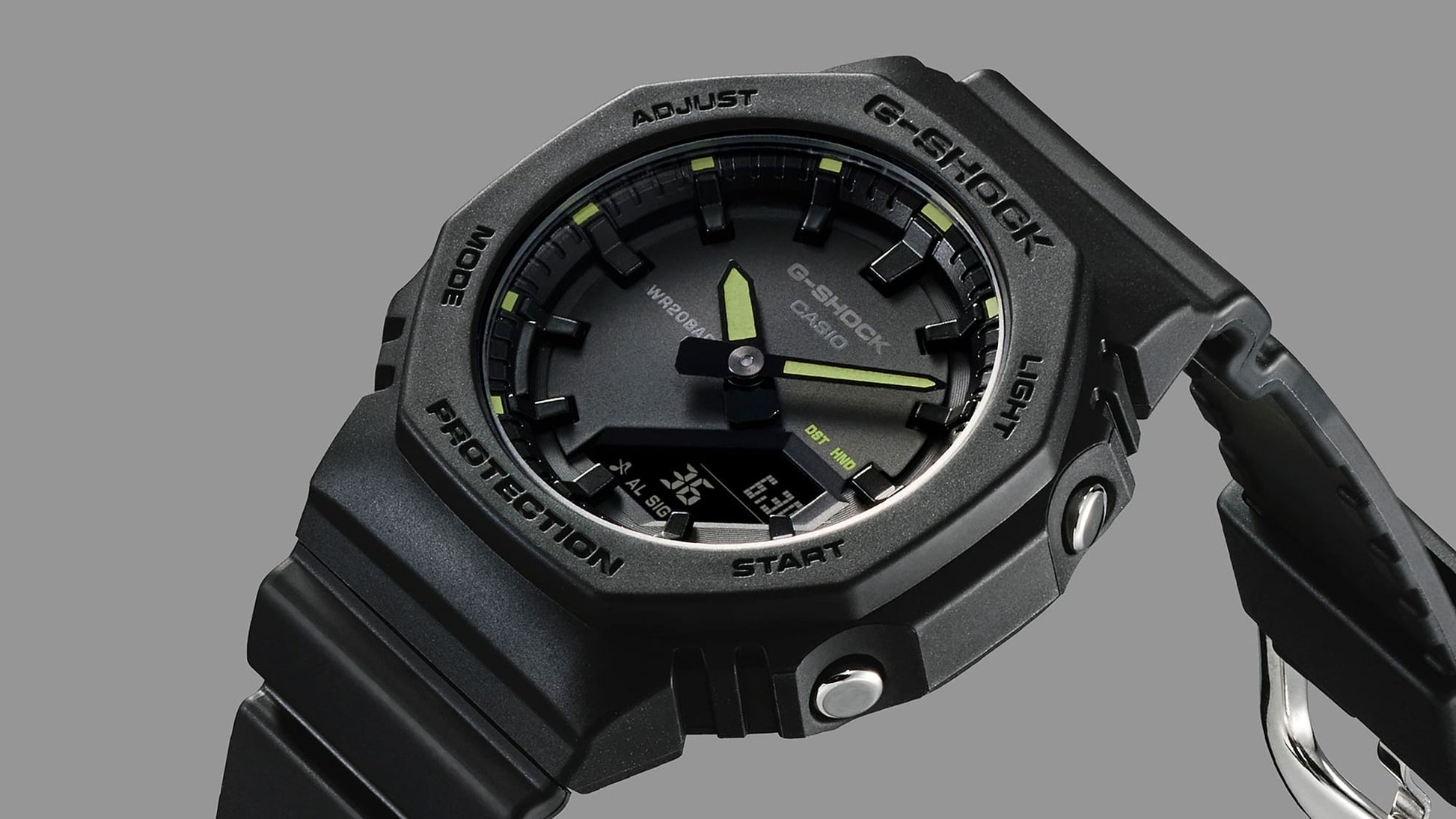 Casio G-Shock GMA-P2100SA-1A2ER Damen • Biobasiertes Harz • Neonfarbene Akzente, Bild 5