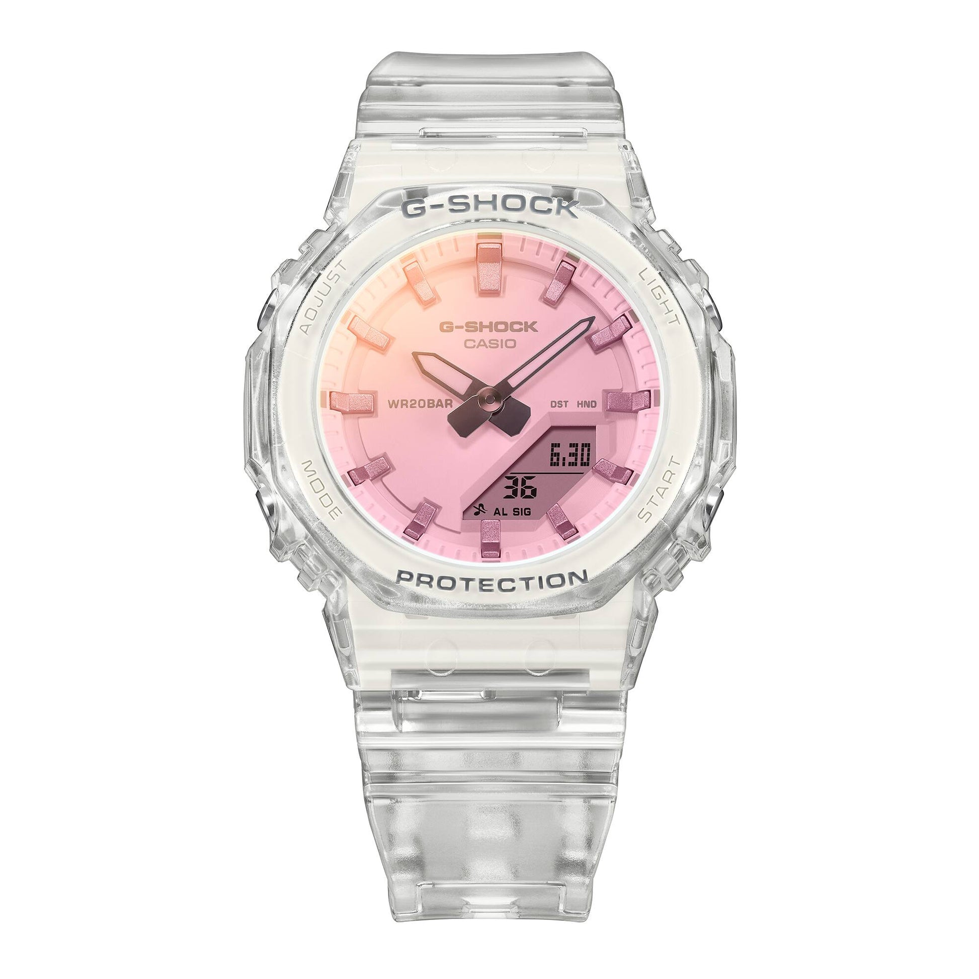 Casio GMA-P2100SR-7AER G-Shock Classic Armbanduhr Transparent/Rosa • Ana-Digi-Anzeige • Stoßfest & wasserdicht, Bild 7