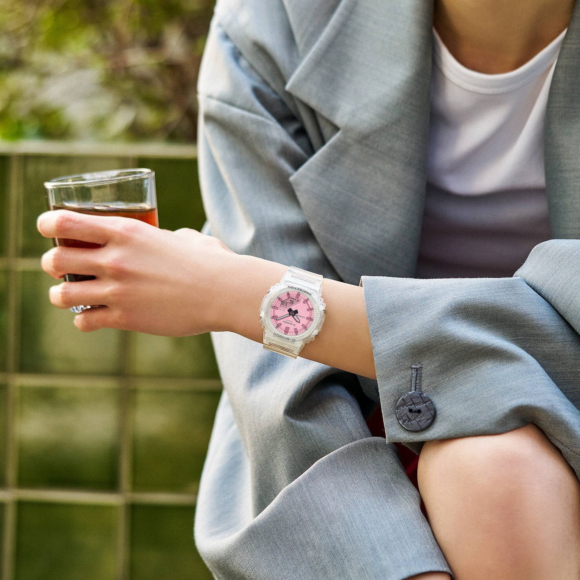 Casio GMA-P2100SR-7AER G-Shock Classic Armbanduhr Transparent/Rosa • Ana-Digi-Anzeige • Stoßfest & wasserdicht, Bild 3