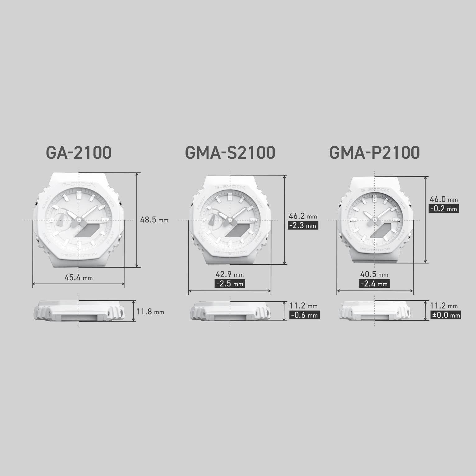 Casio GMA-P2100SR-7AER G-Shock Classic Armbanduhr Transparent/Rosa • Ana-Digi-Anzeige • Stoßfest & wasserdicht, Bild 9