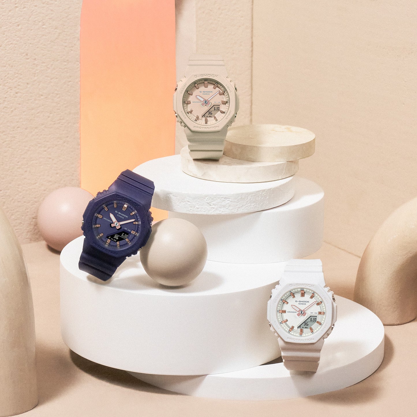 Casio GMA-P2100M-4AER G-Shock Classic Damenuhr Crème • Ana-Digi Anzeige • 20 BAR wasserdicht, Bild 5