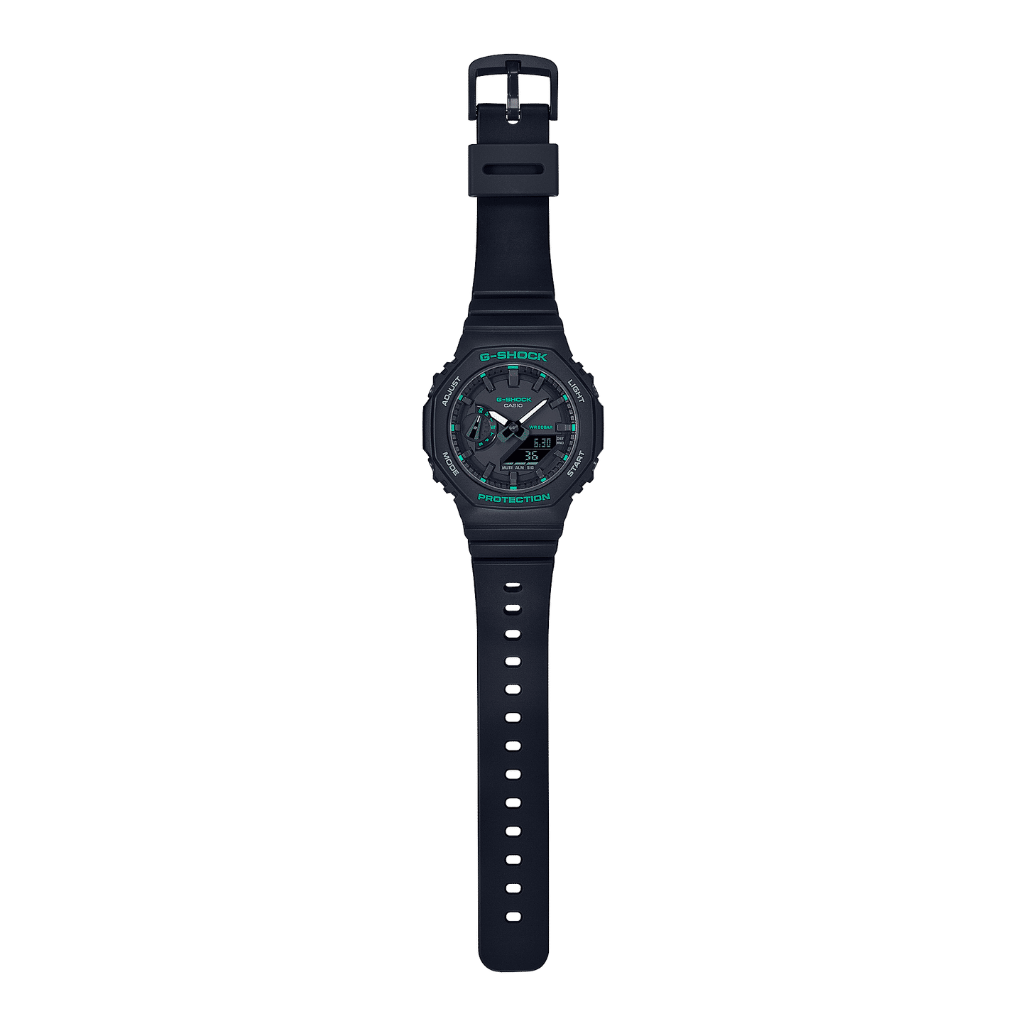 Casio GMA-S2100GA-1AER Damen G-Shock GMA-S-Serie Schwarz • Grüne Akzentfarben • 20 bar wasserdicht, Bild 7