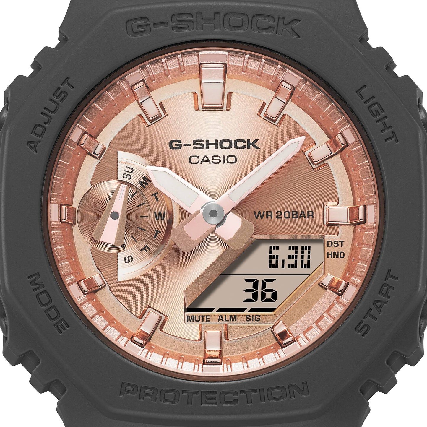 Casio GMA-S2100MD-1AER Damen G-Shock Classic Schwarz • Roségoldenes Zifferblatt • 20 bar wasserdicht, Bild 4
